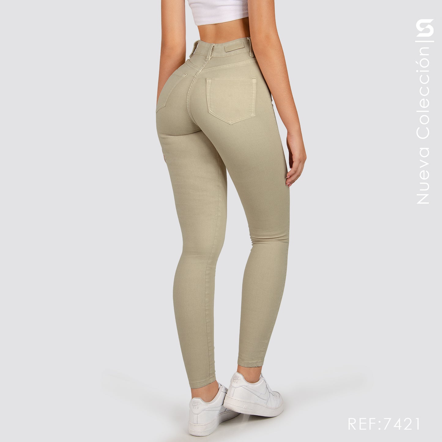 Jeans Skinny Tiro Alto S7421