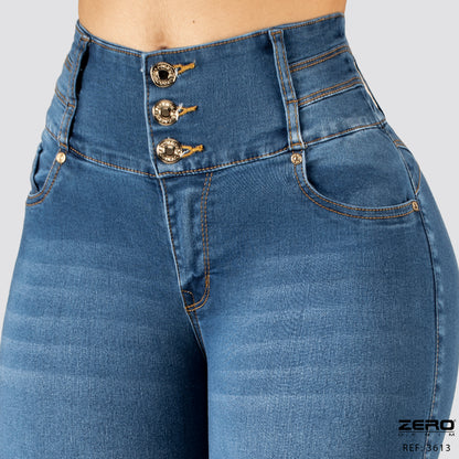 Jeans Skinny Tiro Alto 3613