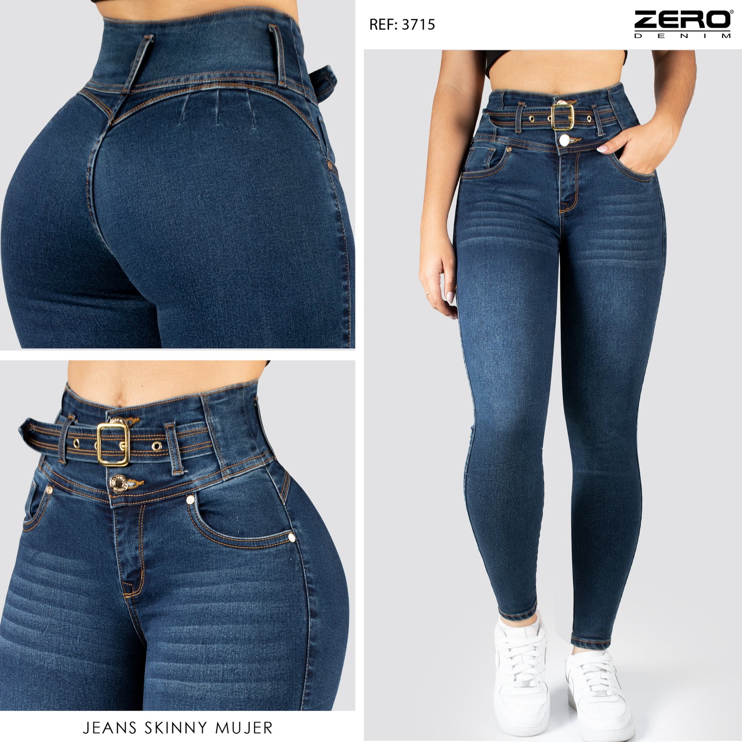 Jeans Skinny Tiro Alto 3715