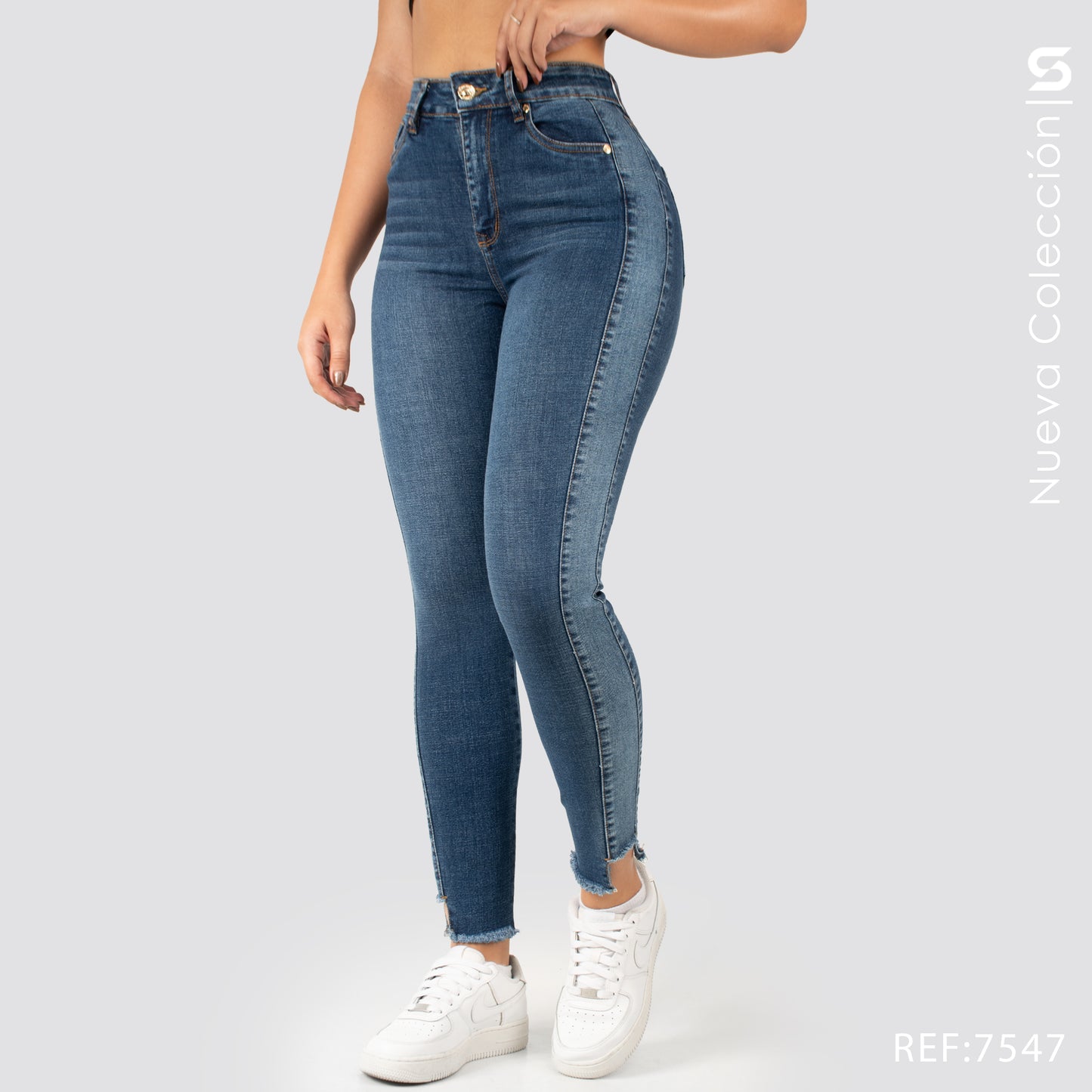 Jeans Skinny Tiro Alto S7547