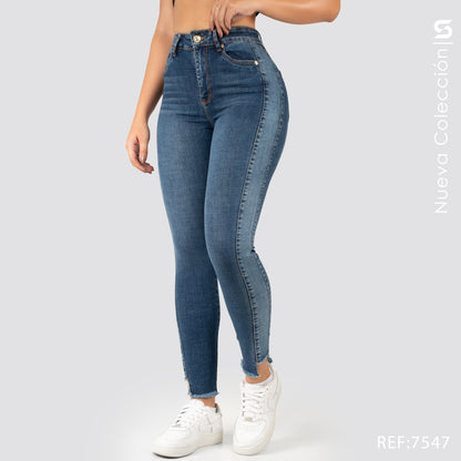 Jeans Skinny Tiro Alto S7547