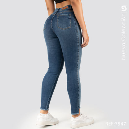 Jeans Skinny Tiro Alto S7547
