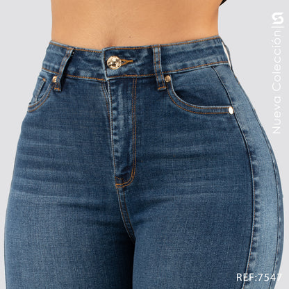 Jeans Skinny Tiro Alto S7547