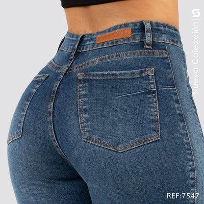 Jeans Skinny Tiro Alto S7547