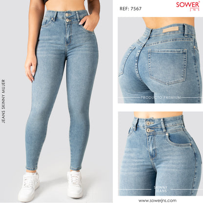 Jeans Skinny Tiro Alto S7567