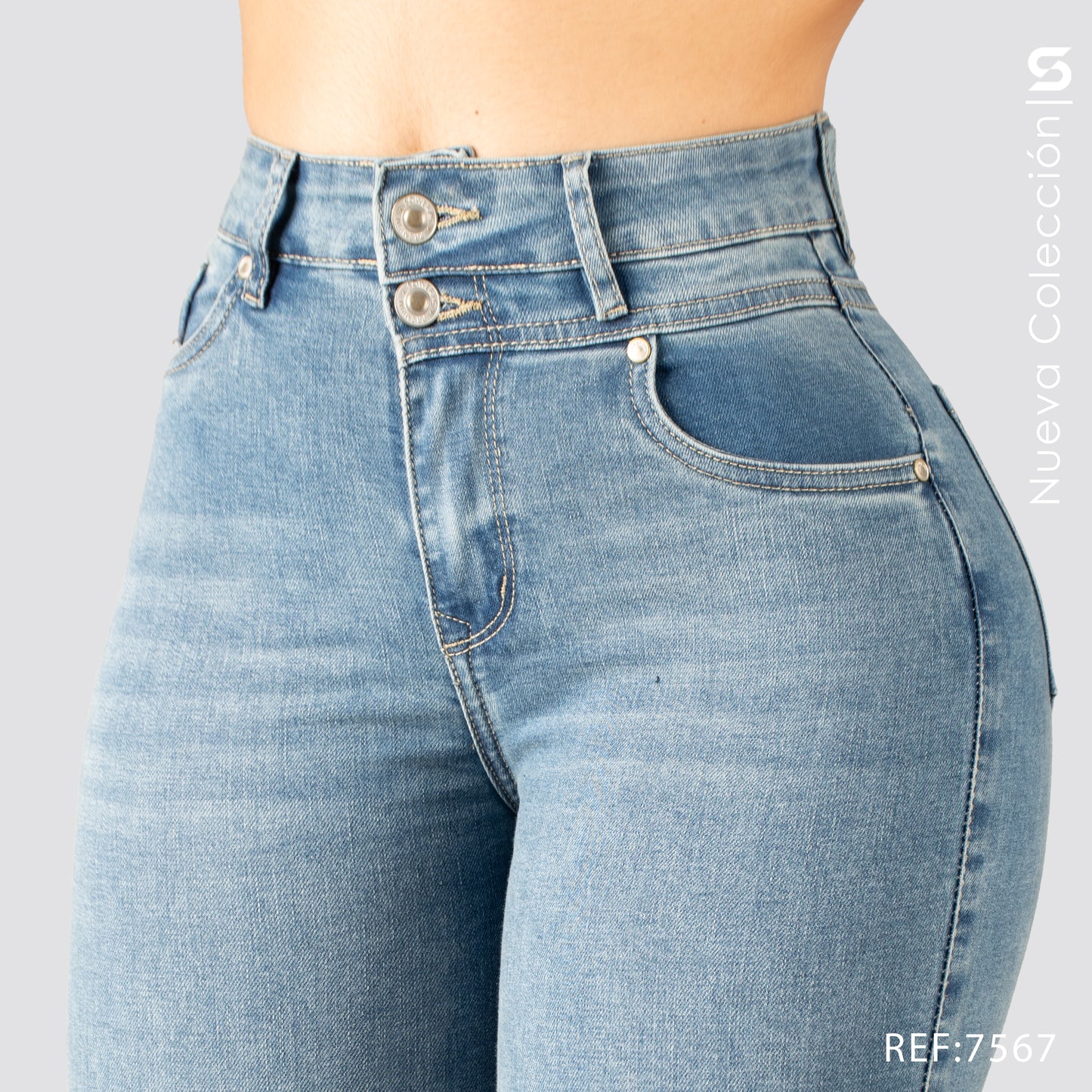 Jeans Skinny Tiro Alto S7567