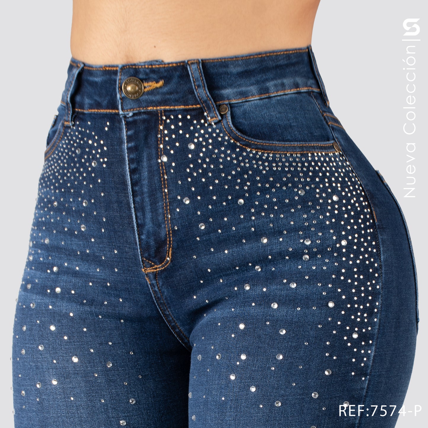Jeans Mom flare Tiro Alto S7574-P
